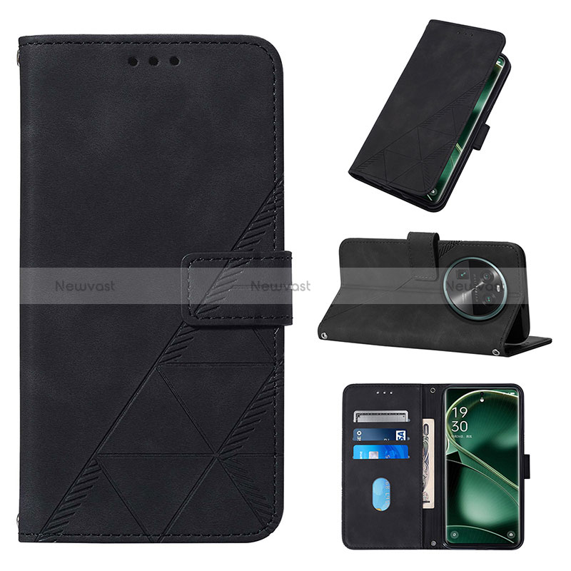 Leather Case Stands Flip Cover Holder YB2 for Oppo Find X6 5G