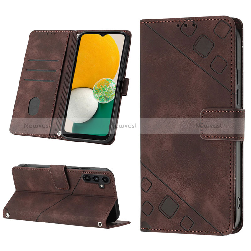 Leather Case Stands Flip Cover Holder YB2 for Samsung Galaxy A04s