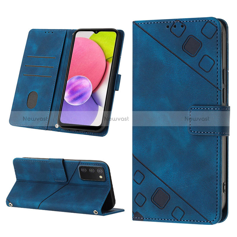 Leather Case Stands Flip Cover Holder YB2 for Samsung Galaxy M02s