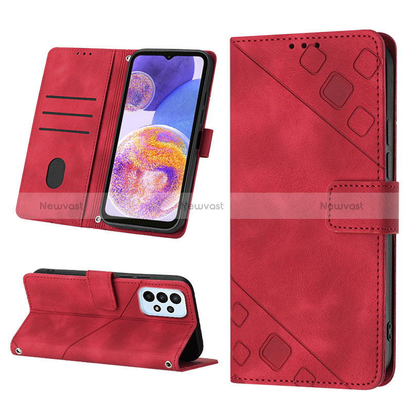 Leather Case Stands Flip Cover Holder YB2 for Samsung Galaxy M32 5G