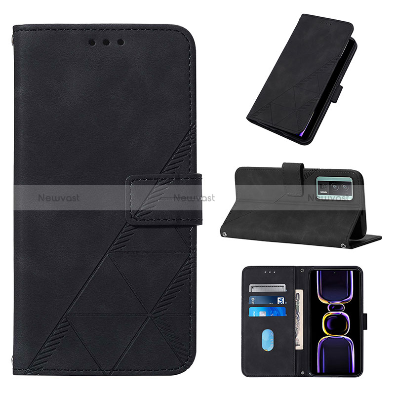 Leather Case Stands Flip Cover Holder YB2 for Xiaomi Poco F5 Pro 5G