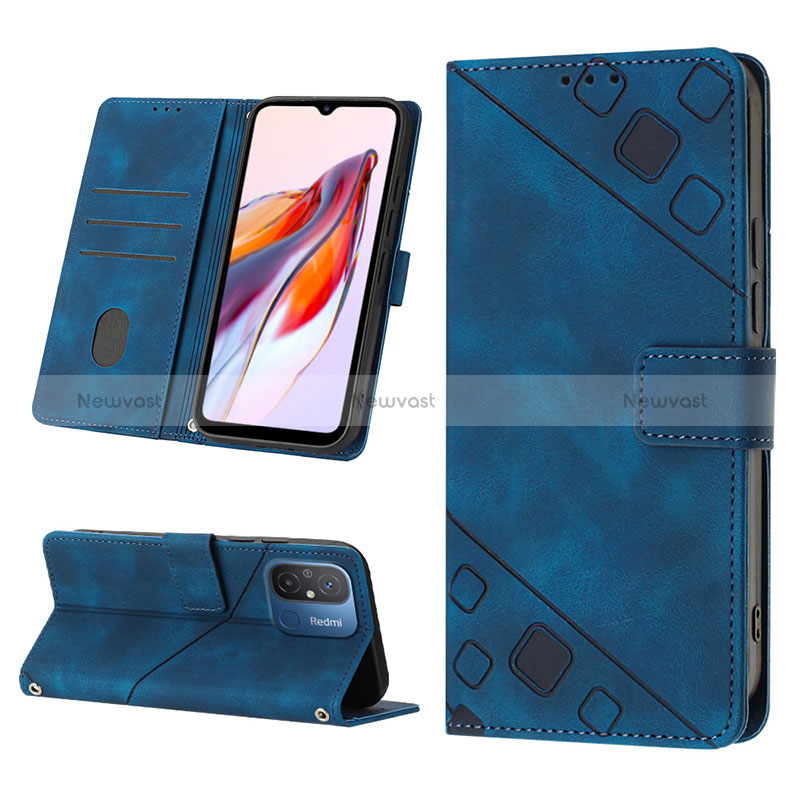 Leather Case Stands Flip Cover Holder YB2 for Xiaomi Redmi 12C 4G