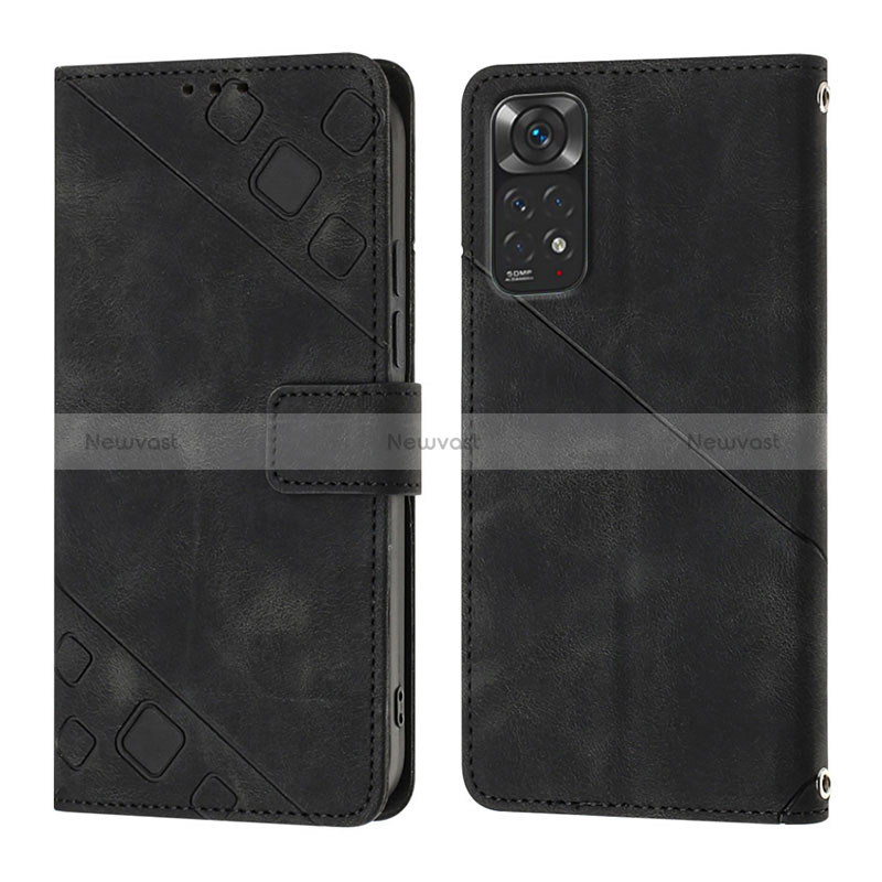 Leather Case Stands Flip Cover Holder YB2 for Xiaomi Redmi Note 11 4G (2022)