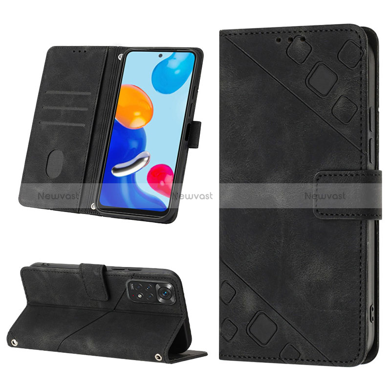 Leather Case Stands Flip Cover Holder YB2 for Xiaomi Redmi Note 11 4G (2022)