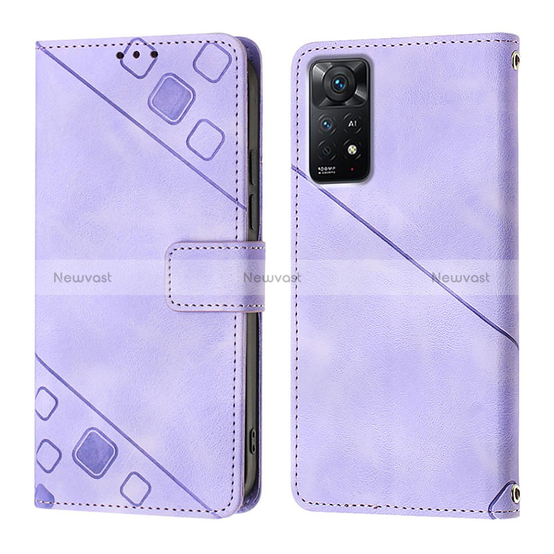 Leather Case Stands Flip Cover Holder YB2 for Xiaomi Redmi Note 11 Pro 4G