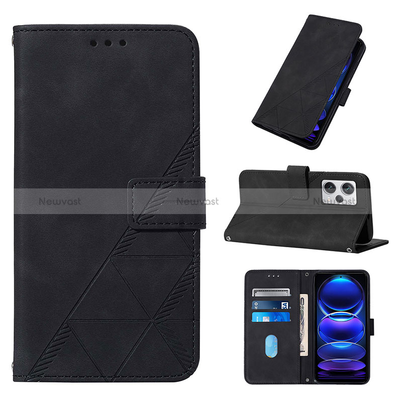 Leather Case Stands Flip Cover Holder YB2 for Xiaomi Redmi Note 12 Explorer