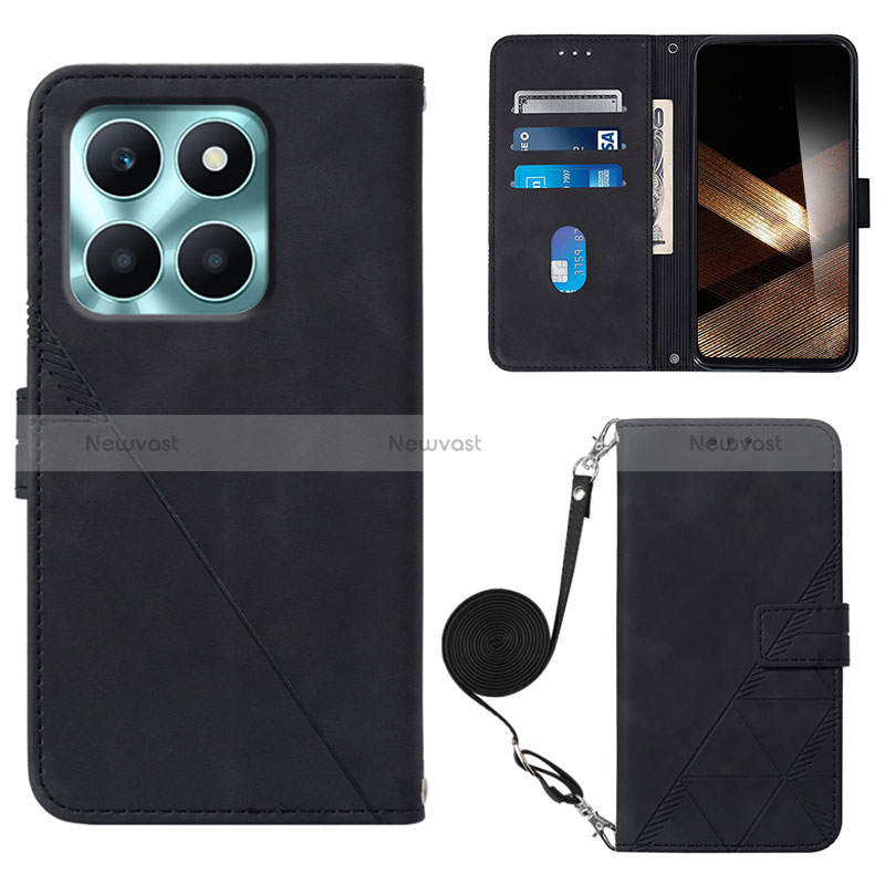 Leather Case Stands Flip Cover Holder YB3 for Huawei Honor X8b