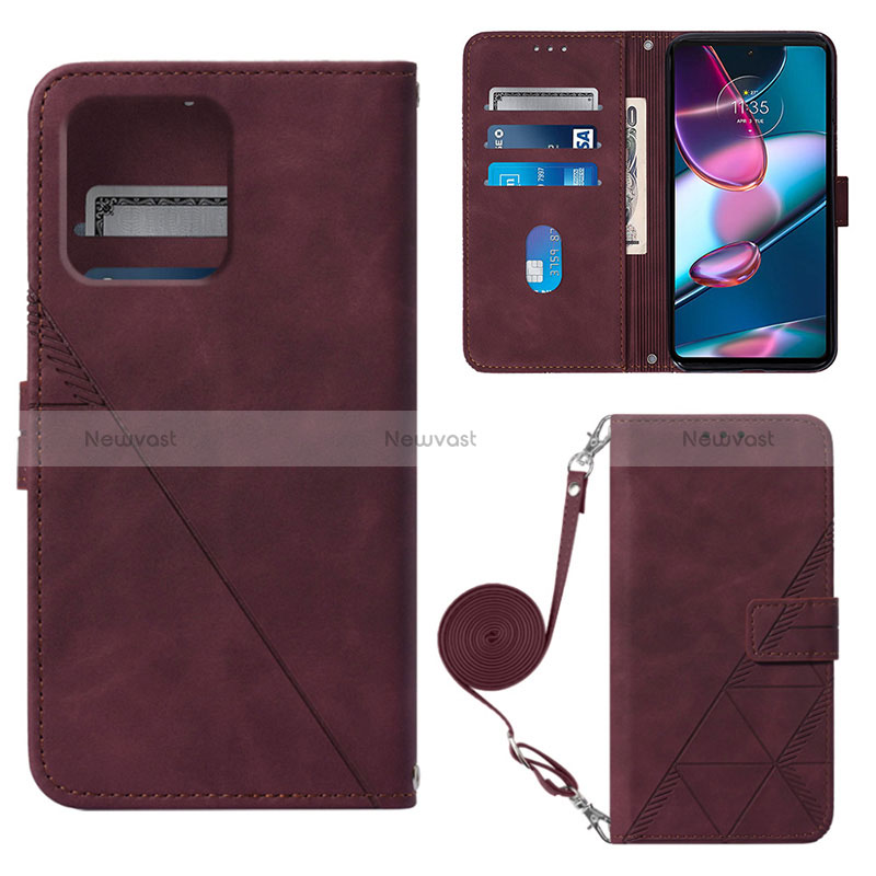 Leather Case Stands Flip Cover Holder YB3 for Motorola Moto Edge 40 Pro 5G