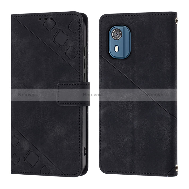 Leather Case Stands Flip Cover Holder YB3 for Nokia C02