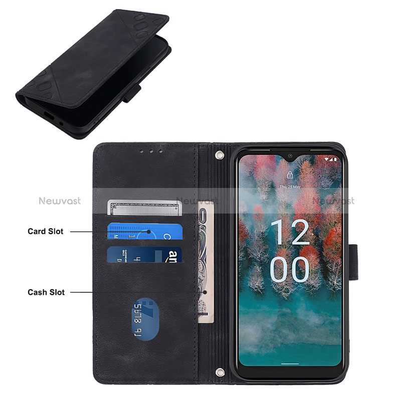 Leather Case Stands Flip Cover Holder YB3 for Nokia C12