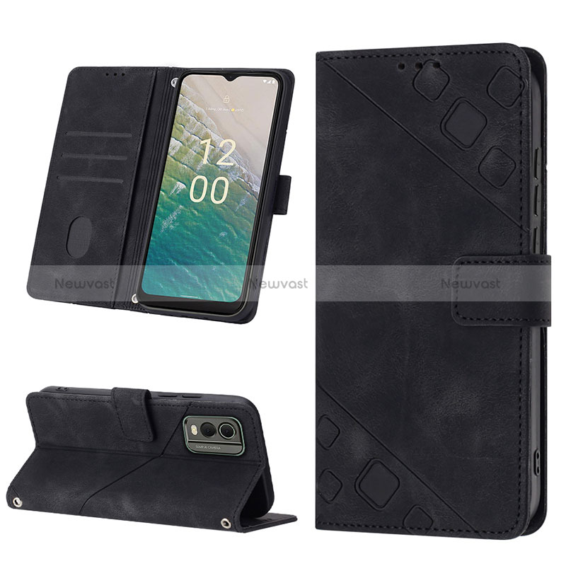 Leather Case Stands Flip Cover Holder YB3 for Nokia C210