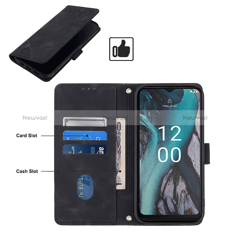 Leather Case Stands Flip Cover Holder YB3 for Nokia C22