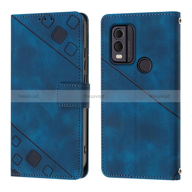 Leather Case Stands Flip Cover Holder YB3 for Nokia C22