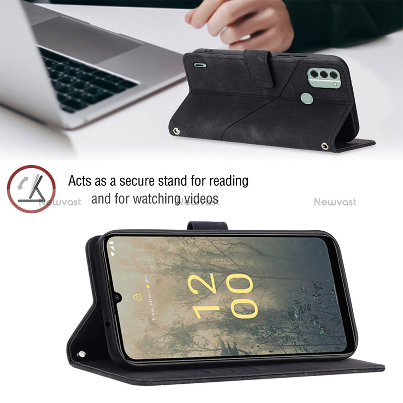 Leather Case Stands Flip Cover Holder YB3 for Nokia C31