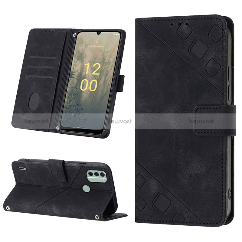 Leather Case Stands Flip Cover Holder YB3 for Nokia C31