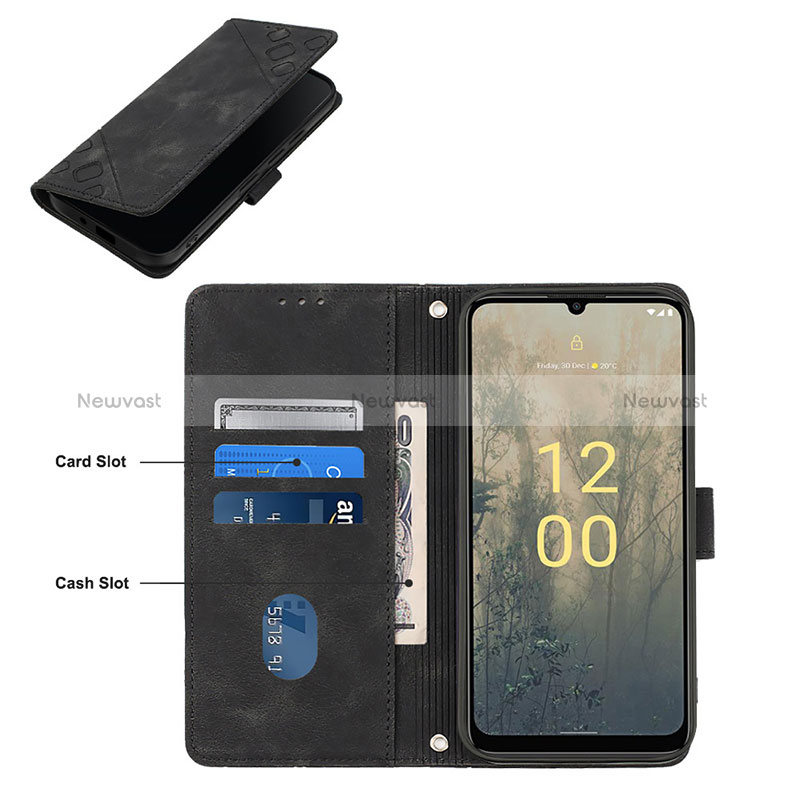 Leather Case Stands Flip Cover Holder YB3 for Nokia C31