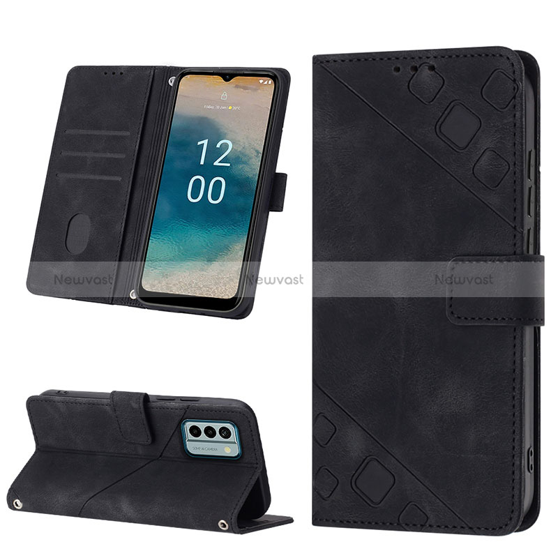 Leather Case Stands Flip Cover Holder YB3 for Nokia G22