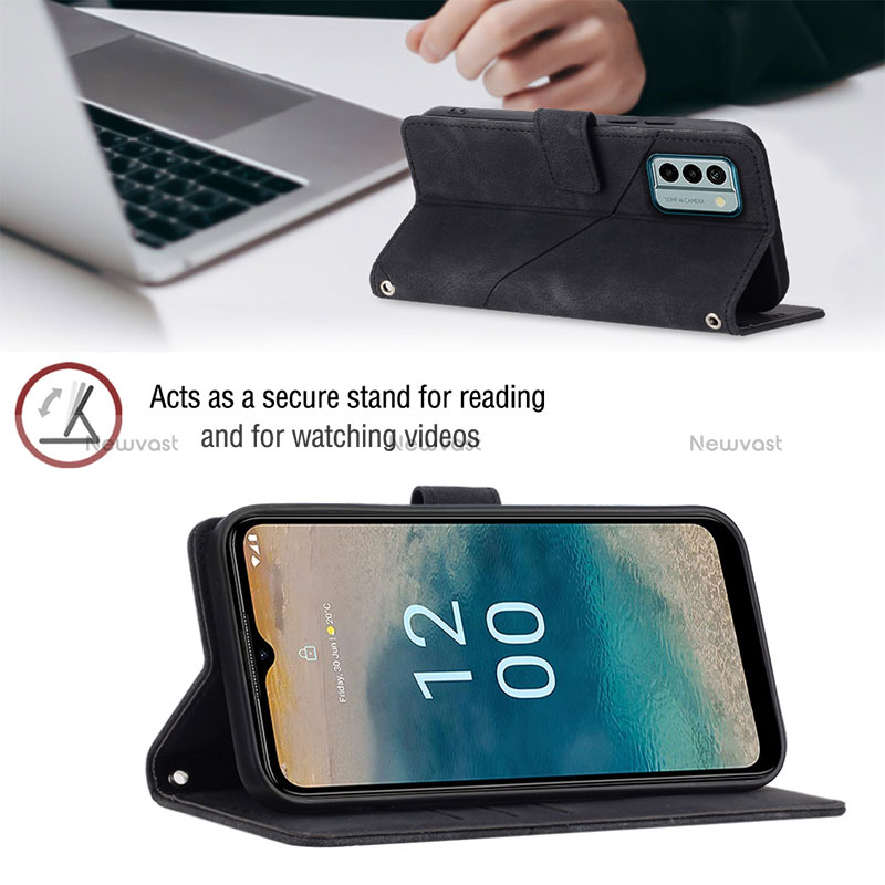 Leather Case Stands Flip Cover Holder YB3 for Nokia G22