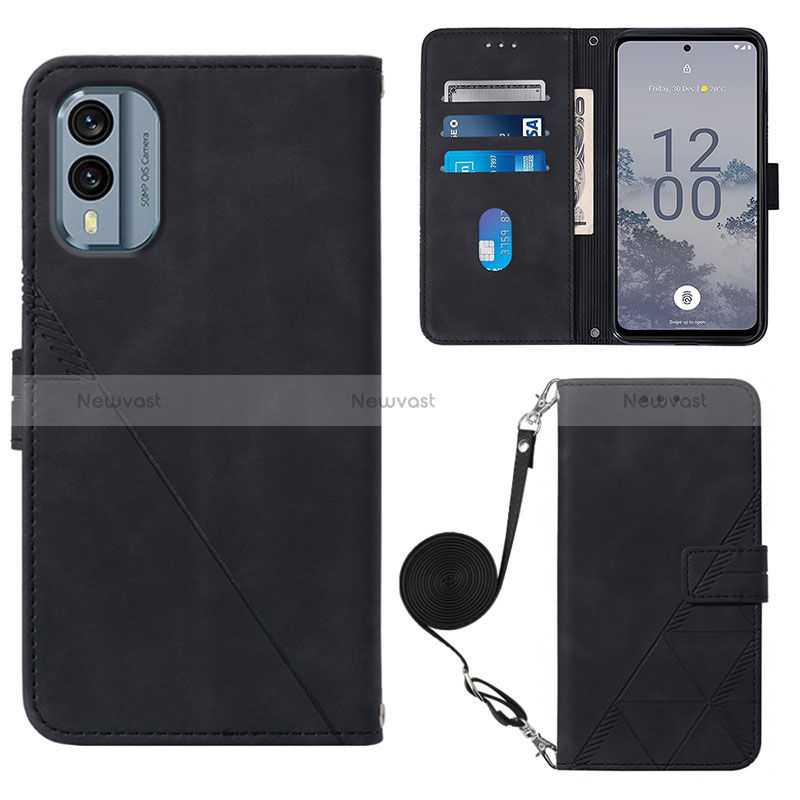 Leather Case Stands Flip Cover Holder YB3 for Nokia X30 5G