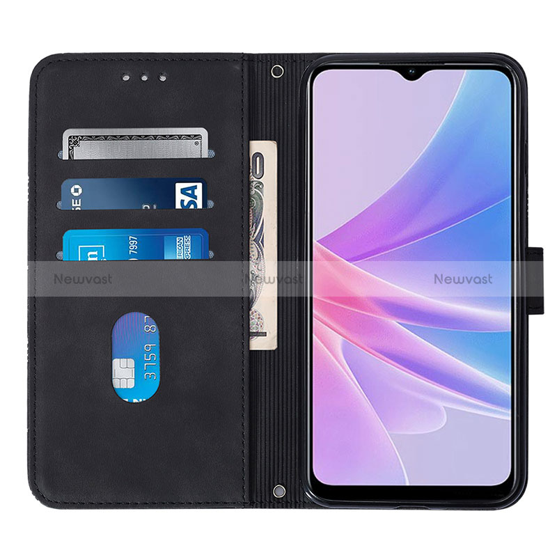 Leather Case Stands Flip Cover Holder YB3 for Oppo A78 5G