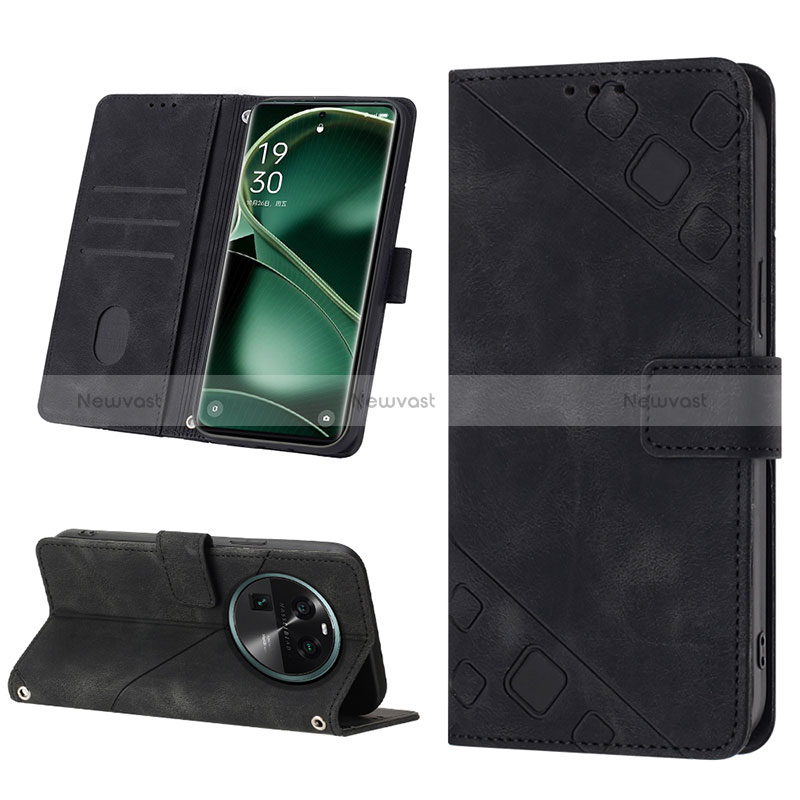 Leather Case Stands Flip Cover Holder YB3 for Oppo Find X6 Pro 5G