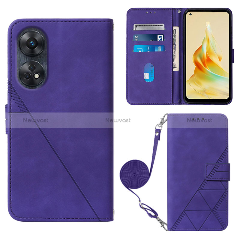Leather Case Stands Flip Cover Holder YB3 for Oppo Reno8 T 4G