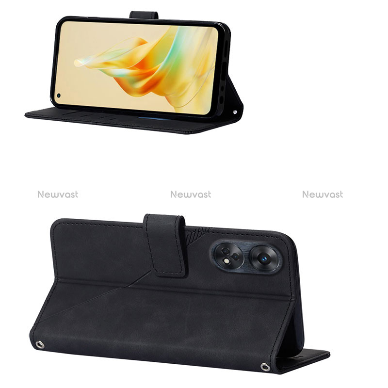 Leather Case Stands Flip Cover Holder YB3 for Oppo Reno8 T 4G