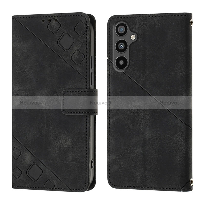 Leather Case Stands Flip Cover Holder YB3 for Samsung Galaxy A34 5G