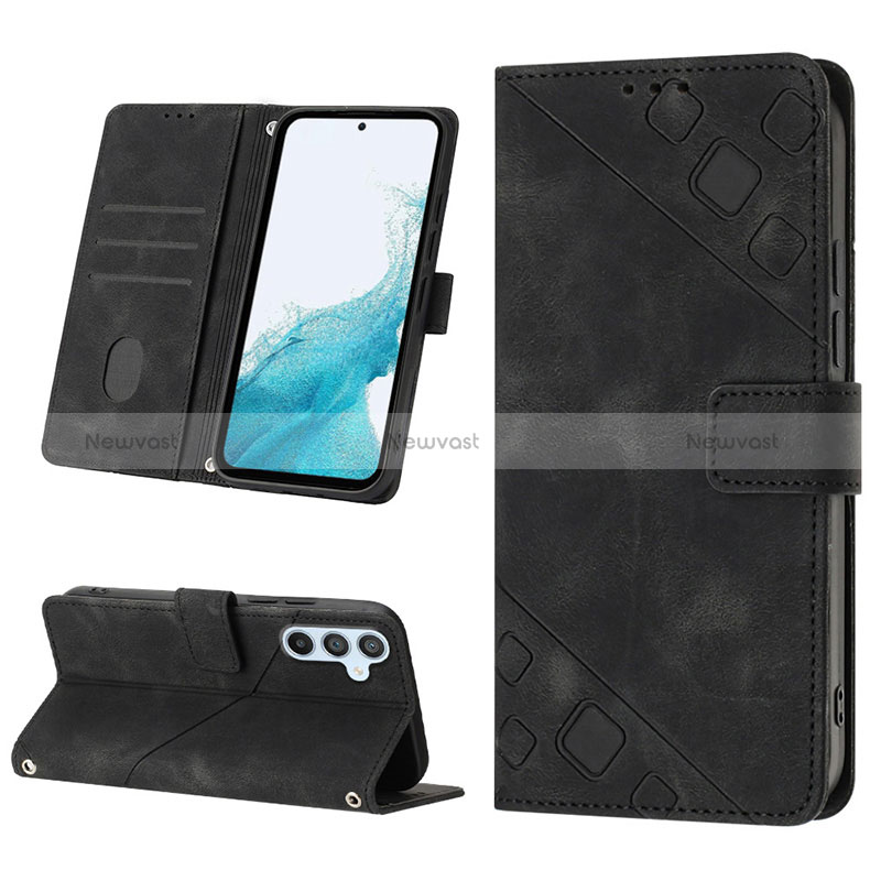 Leather Case Stands Flip Cover Holder YB3 for Samsung Galaxy Quantum4 5G