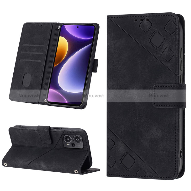 Leather Case Stands Flip Cover Holder YB3 for Xiaomi Poco F5 5G