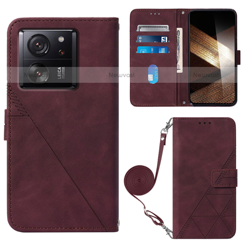 Leather Case Stands Flip Cover Holder YB3 for Xiaomi Redmi K60 Ultra 5G