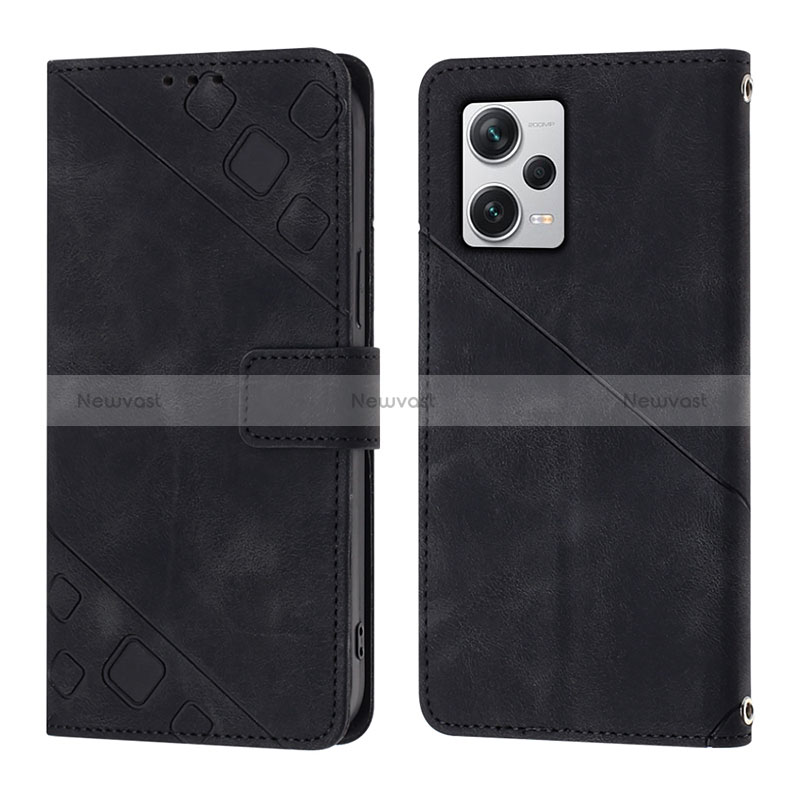 Leather Case Stands Flip Cover Holder YB3 for Xiaomi Redmi Note 12 Explorer