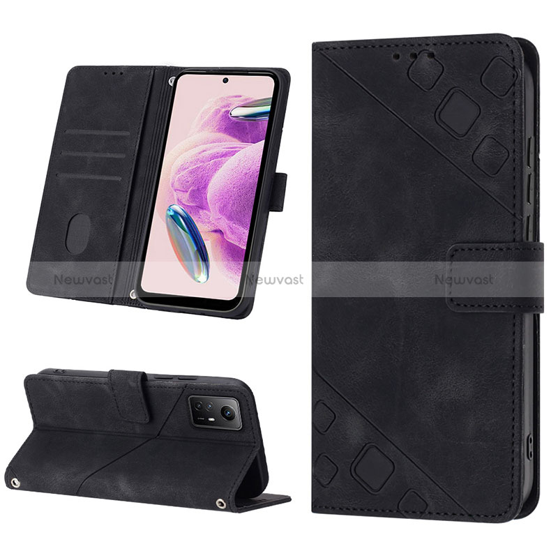 Leather Case Stands Flip Cover Holder YB3 for Xiaomi Redmi Note 12S