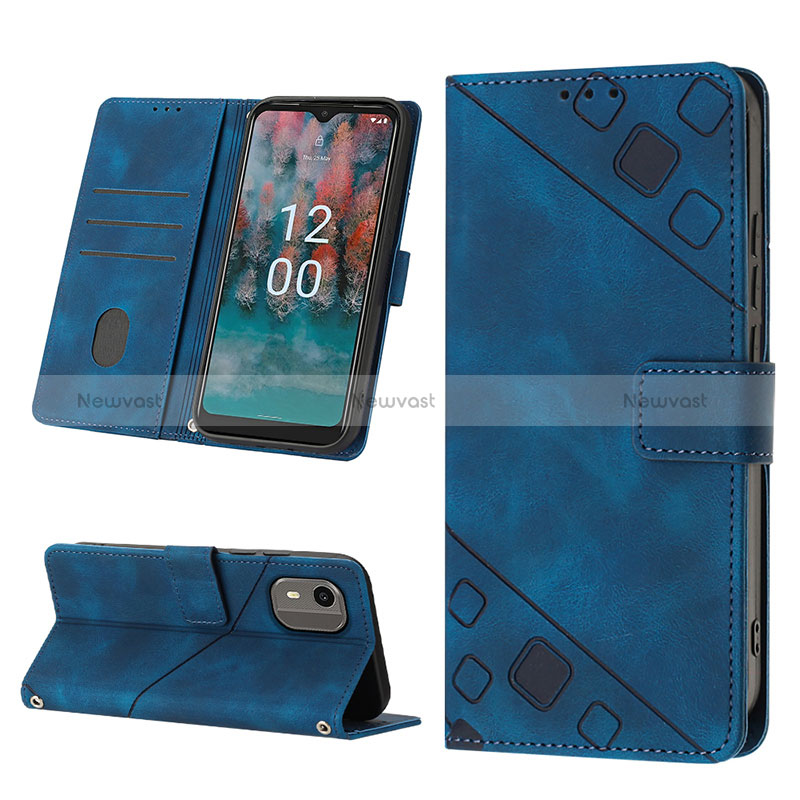 Leather Case Stands Flip Cover Holder YB4 for Nokia C12