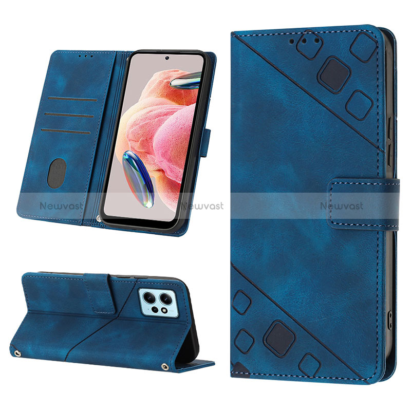 Leather Case Stands Flip Cover Holder YB4 for Xiaomi Redmi Note 12 4G