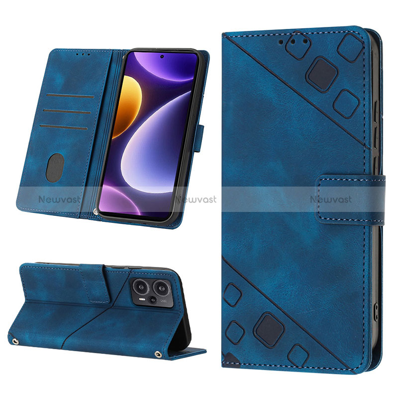 Leather Case Stands Flip Cover Holder YB4 for Xiaomi Redmi Note 12 Turbo 5G