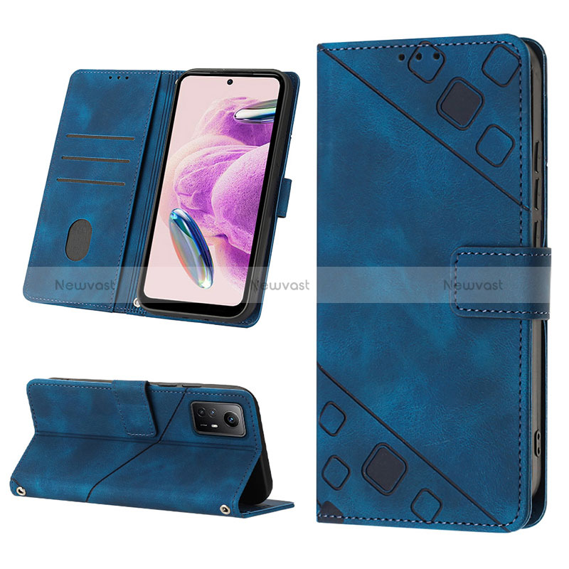 Leather Case Stands Flip Cover Holder YB4 for Xiaomi Redmi Note 12S