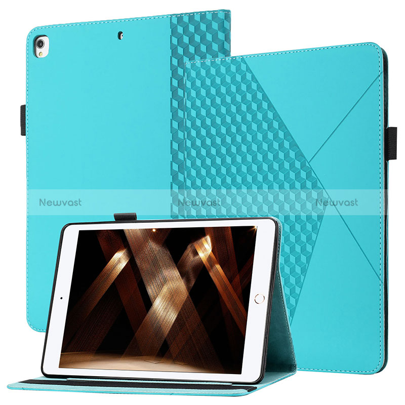 Leather Case Stands Flip Cover Holder YX1 for Apple iPad 10.2 (2019) Mint Blue