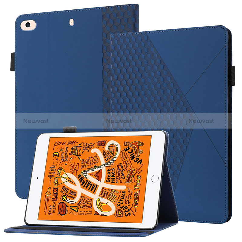 Leather Case Stands Flip Cover Holder YX1 for Apple iPad Mini 4 Blue