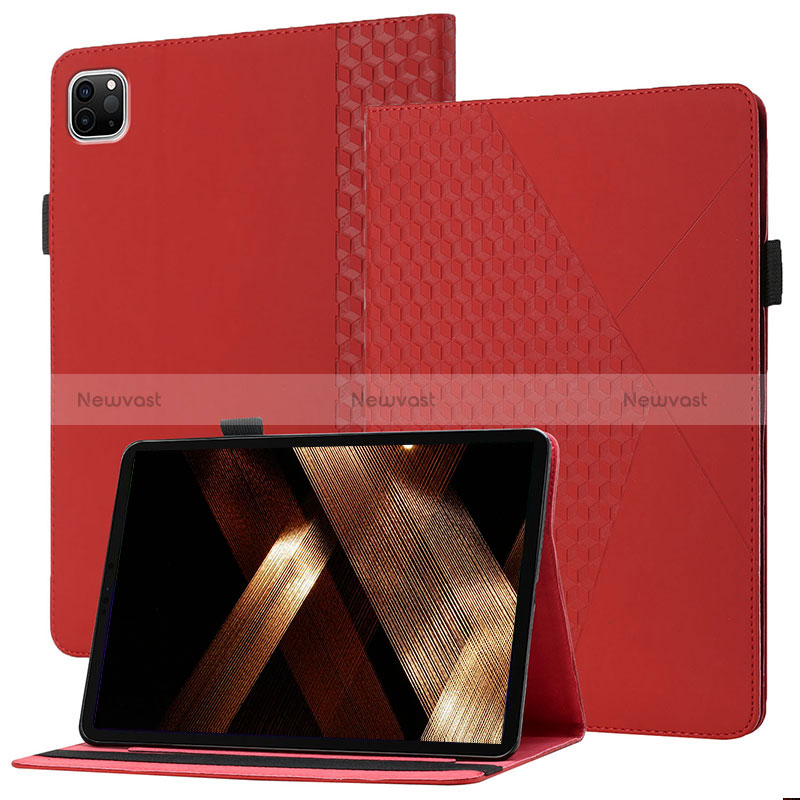 Leather Case Stands Flip Cover Holder YX1 for Apple iPad Pro 11 (2022) Red