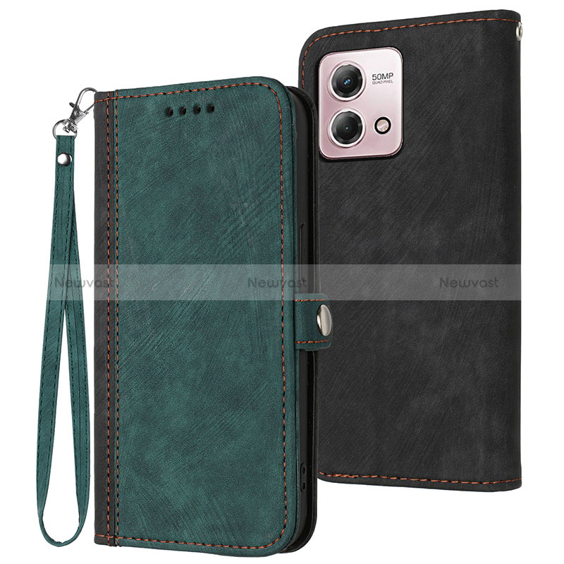 Leather Case Stands Flip Cover Holder YX1 for Motorola Moto G Stylus (2023) 4G Green