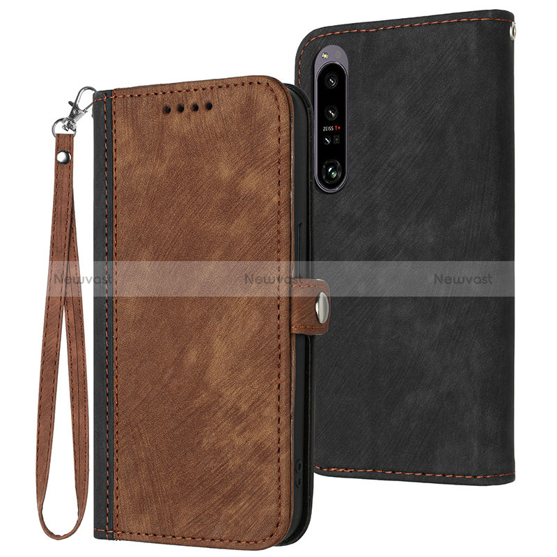 Leather Case Stands Flip Cover Holder YX1 for Sony Xperia 1 IV