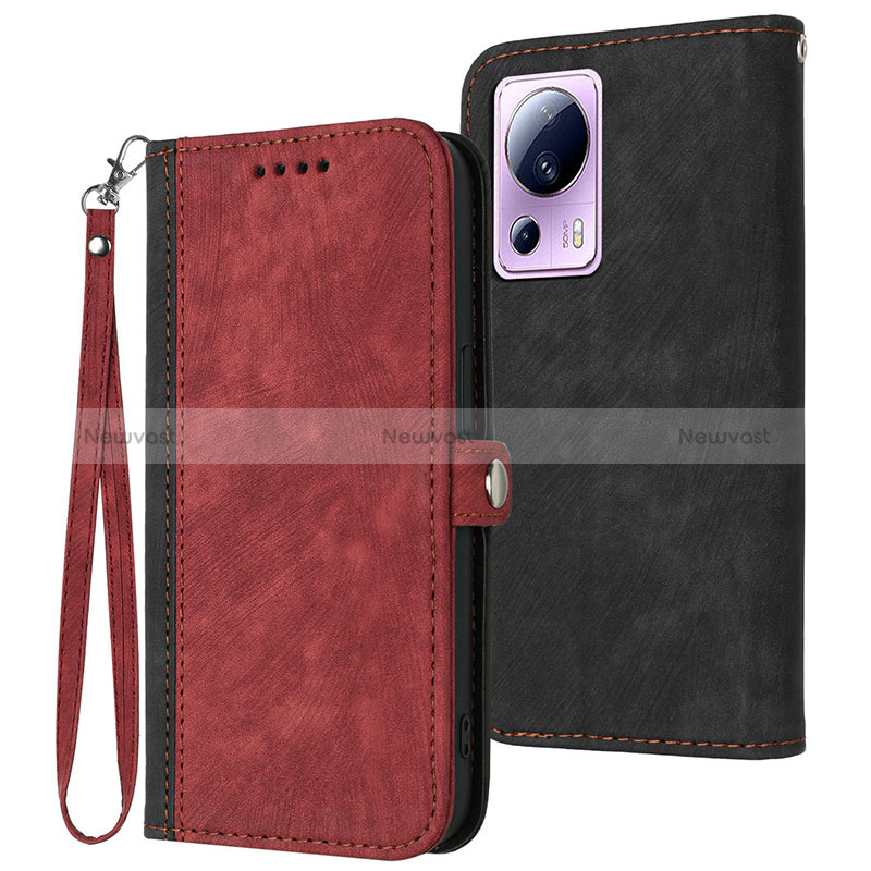 Leather Case Stands Flip Cover Holder YX1 for Xiaomi Civi 2 5G Red