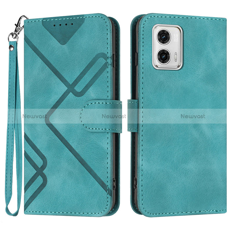 Leather Case Stands Flip Cover Holder YX2 for Motorola Moto G 5G (2023)