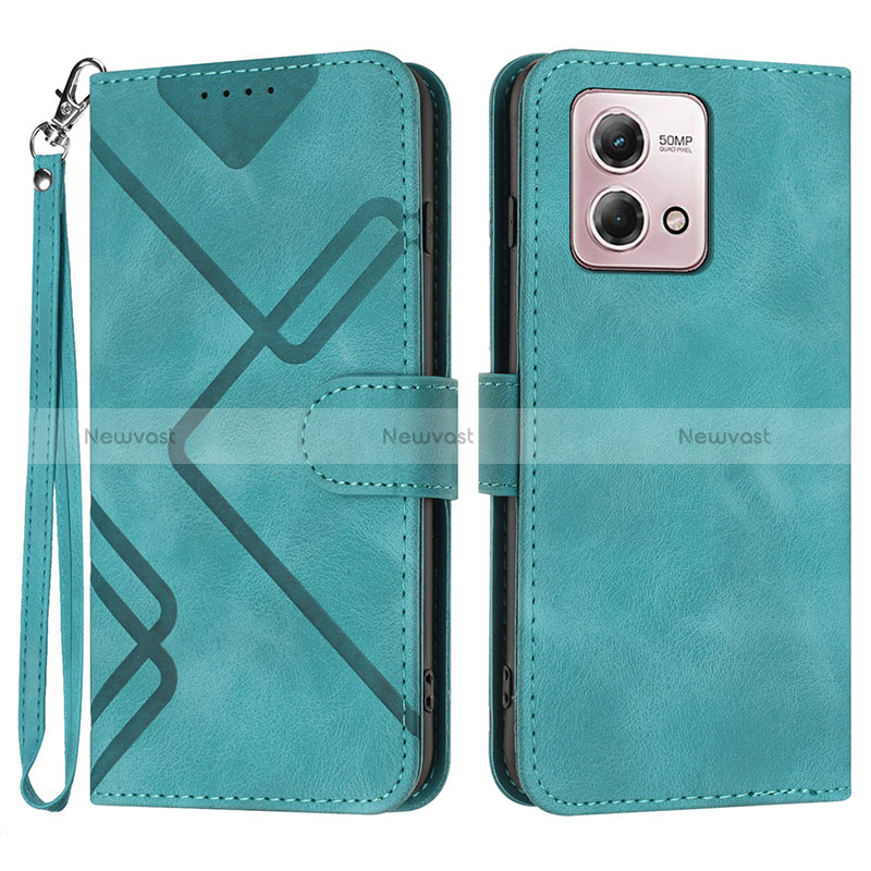 Leather Case Stands Flip Cover Holder YX2 for Motorola Moto G Stylus (2023) 4G Green