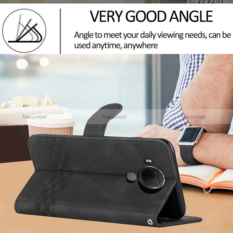 Leather Case Stands Flip Cover Holder YX2 for Nokia 5.4