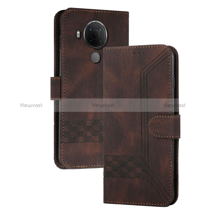 Leather Case Stands Flip Cover Holder YX2 for Nokia 5.4