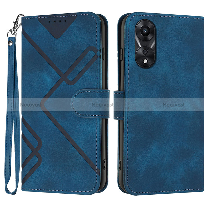 Leather Case Stands Flip Cover Holder YX2 for Oppo A18