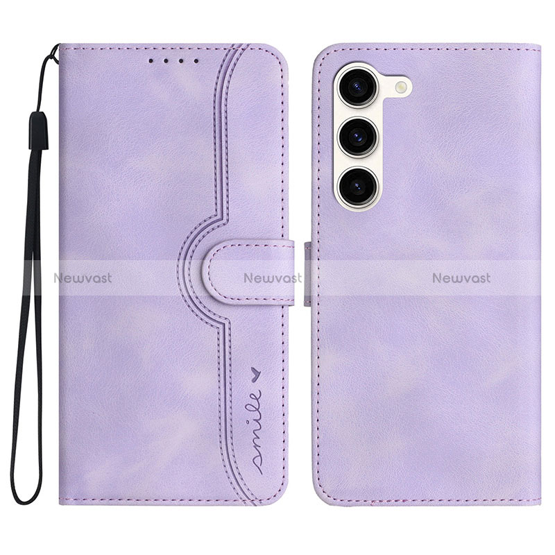 Leather Case Stands Flip Cover Holder YX2 for Samsung Galaxy S22 5G