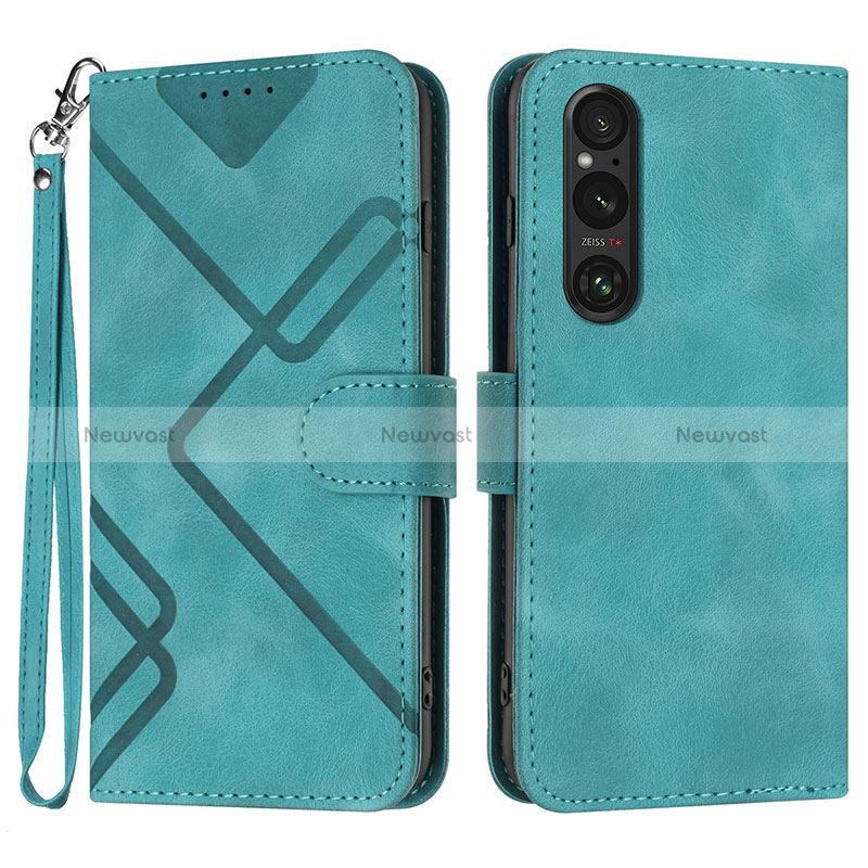 Leather Case Stands Flip Cover Holder YX2 for Sony Xperia 1 V